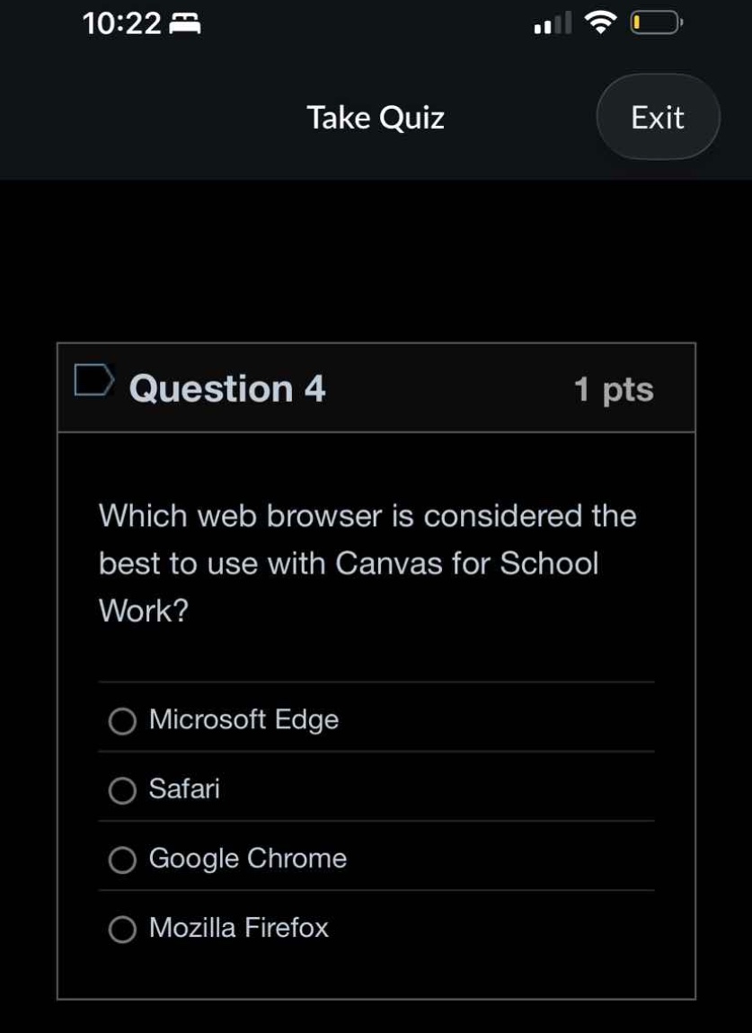 which web browser is considered the best to use with canvas for school …