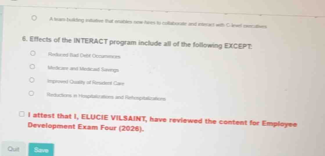 6. effects of the interact program include all of the following except:…