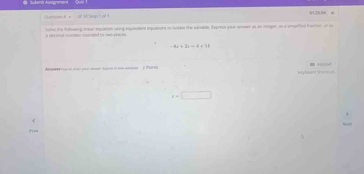 solve the following linear equation using equivalent equations to isola…