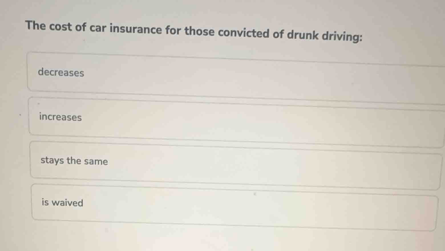 the cost of car insurance for those convicted of drunk driving: decreas…