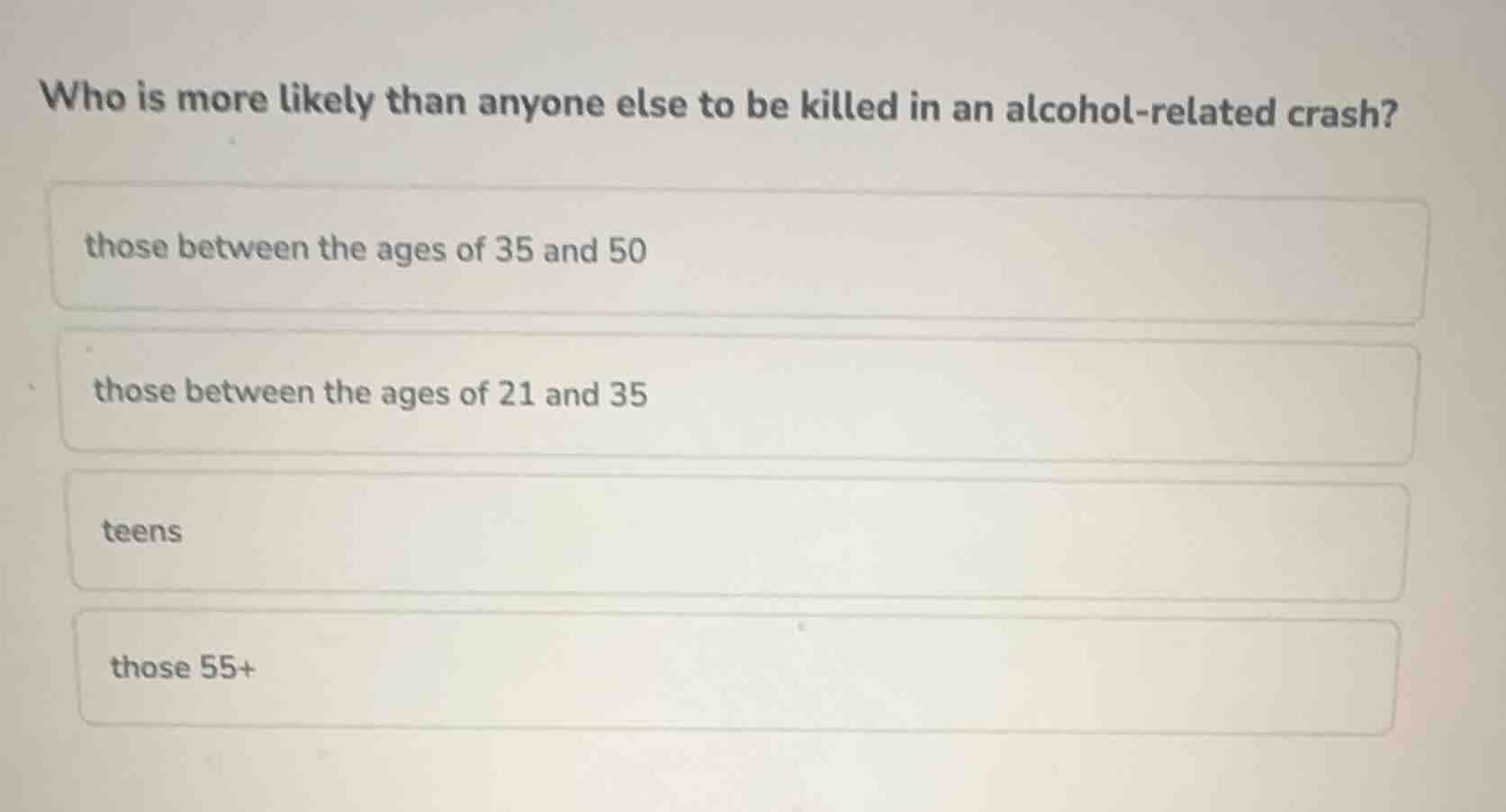 who is more likely than anyone else to be killed in an alcohol-related …