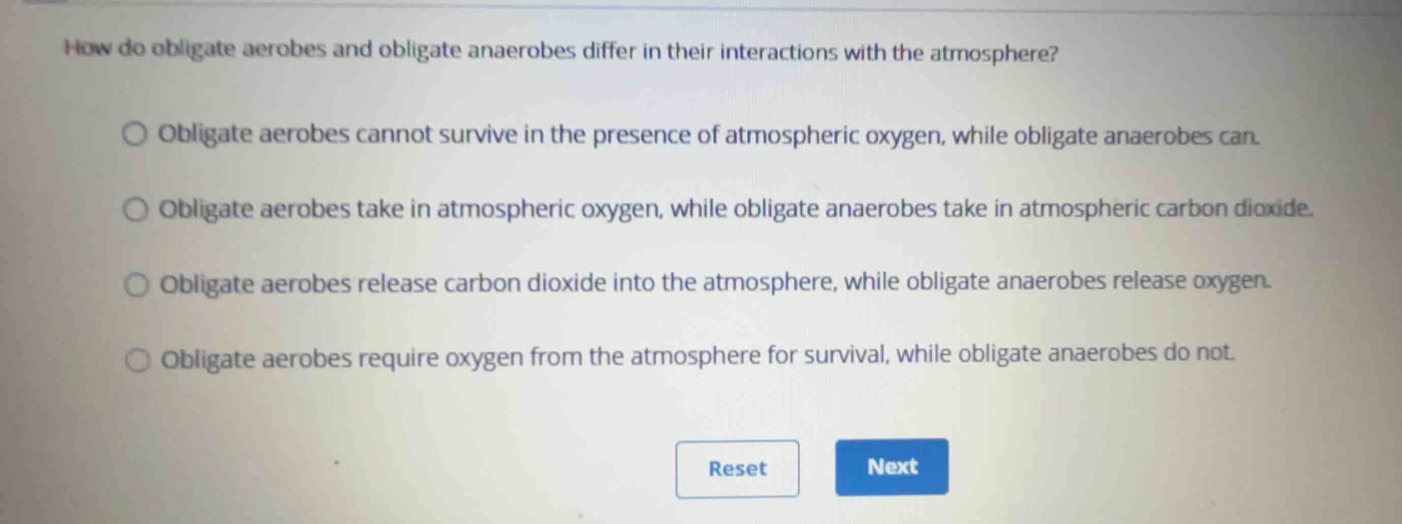 how do obligate aerobes and obligate anaerobes differ in their interact…