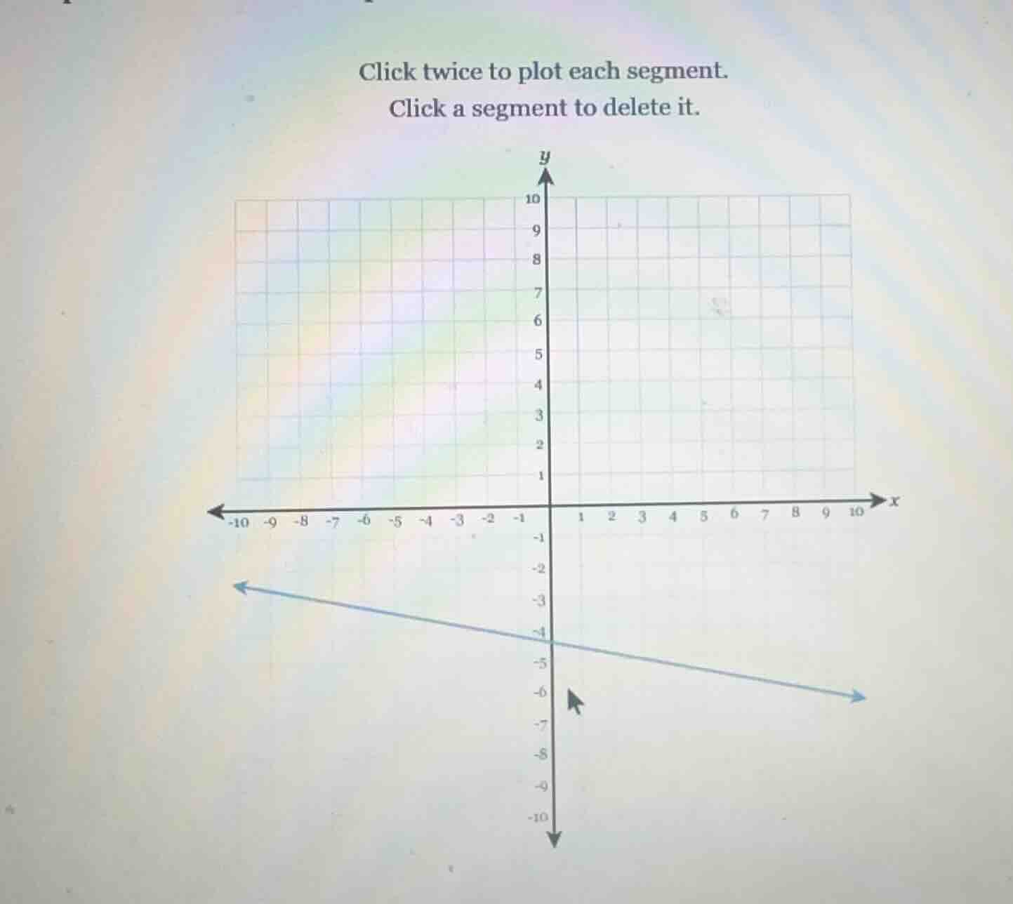 click twice to plot each segment. click a segment to delete it.