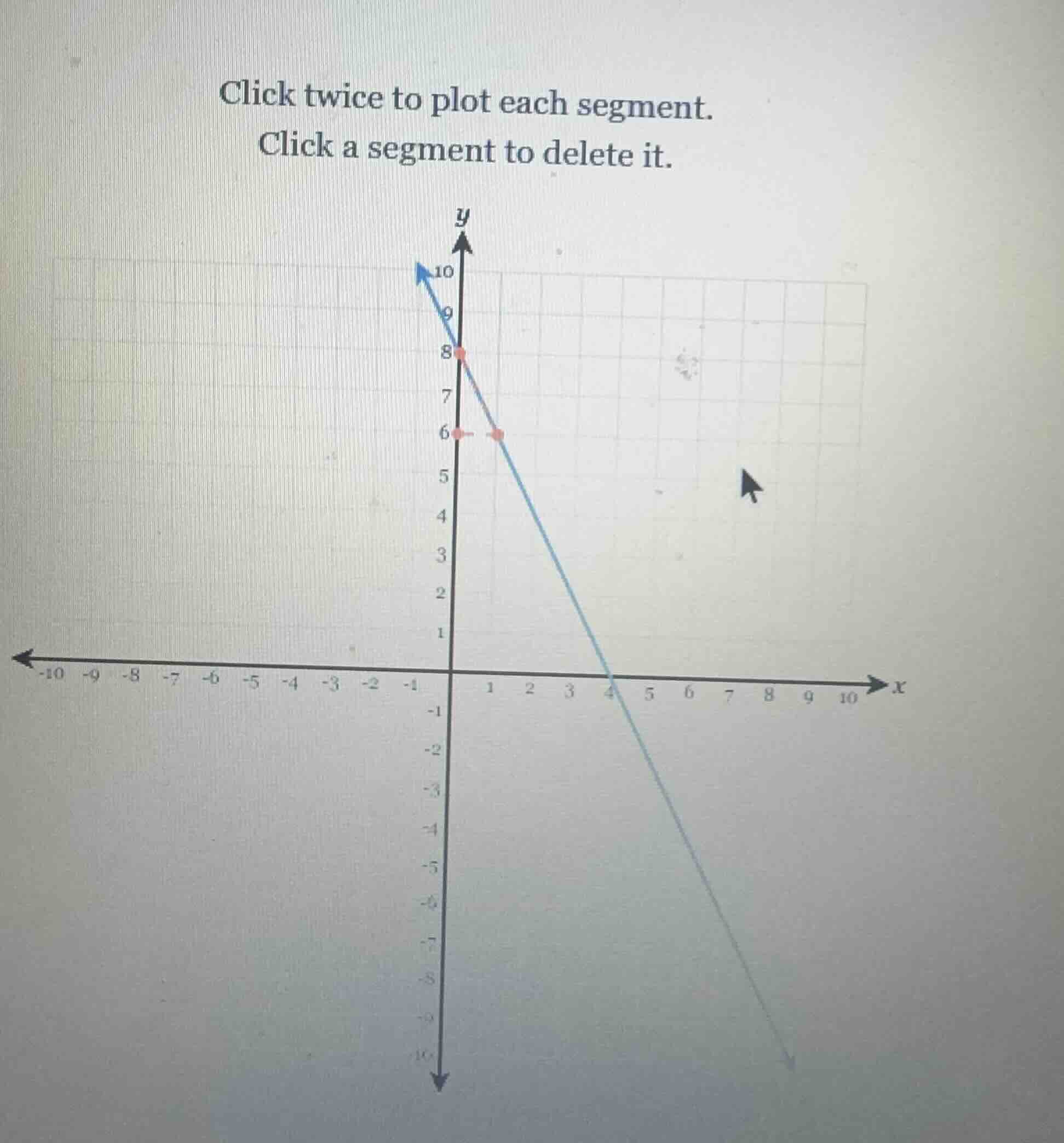 click twice to plot each segment. click a segment to delete it.