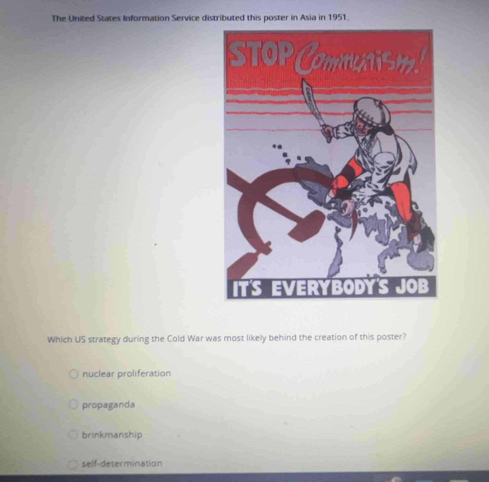 the united states information service distributed this poster in asia i…