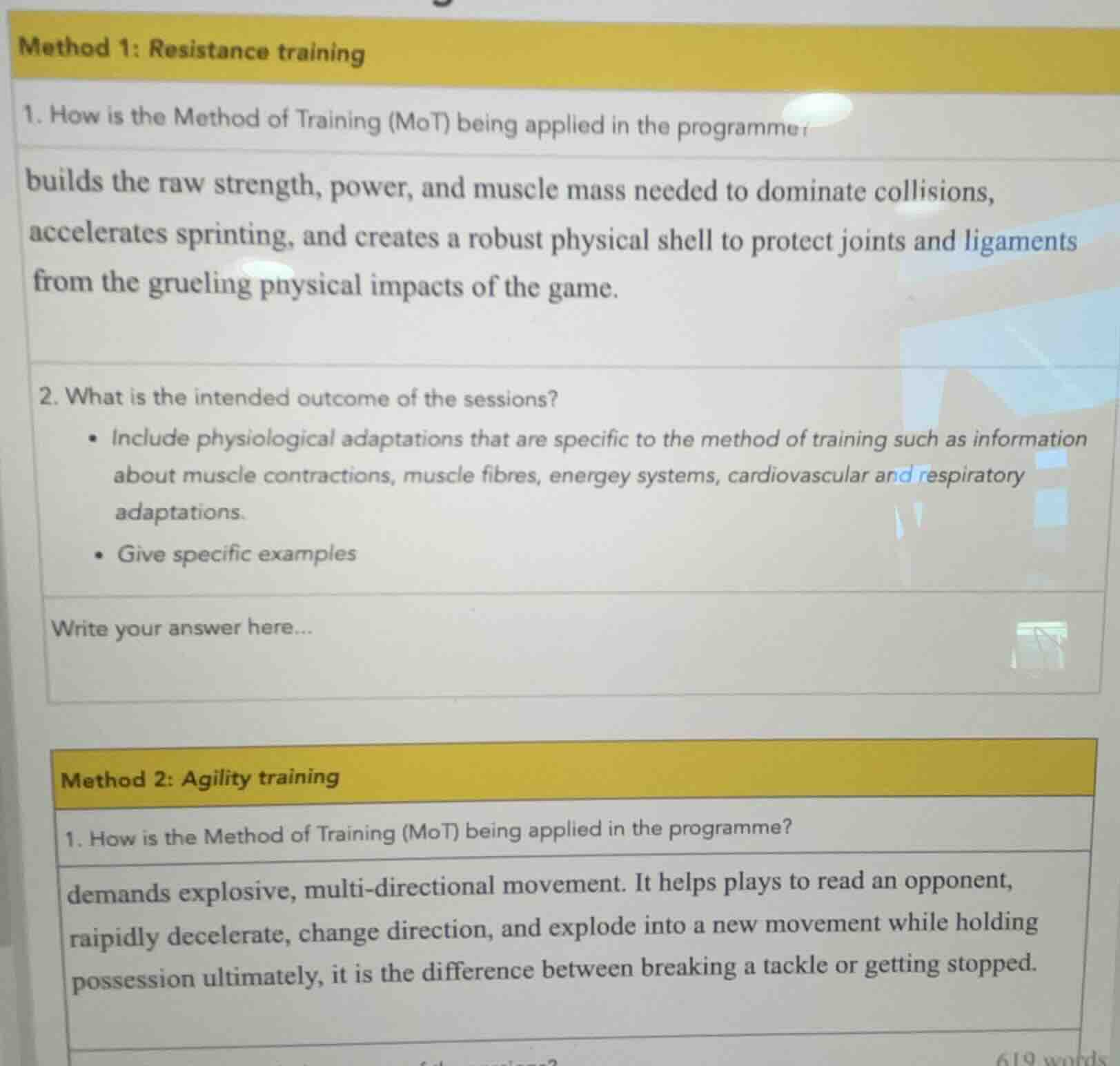method 1: resistance training 1. how is the method of training (mot) be…