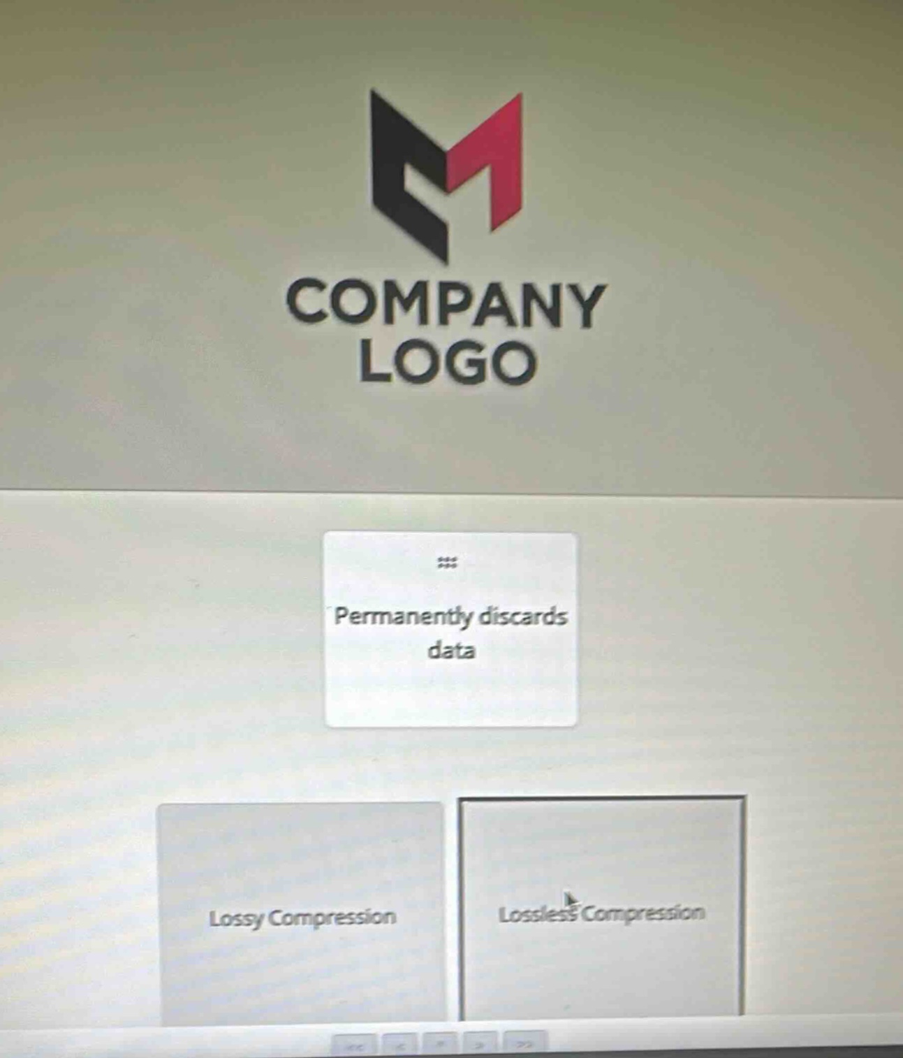 permanently discards data lossy compression lossless compression