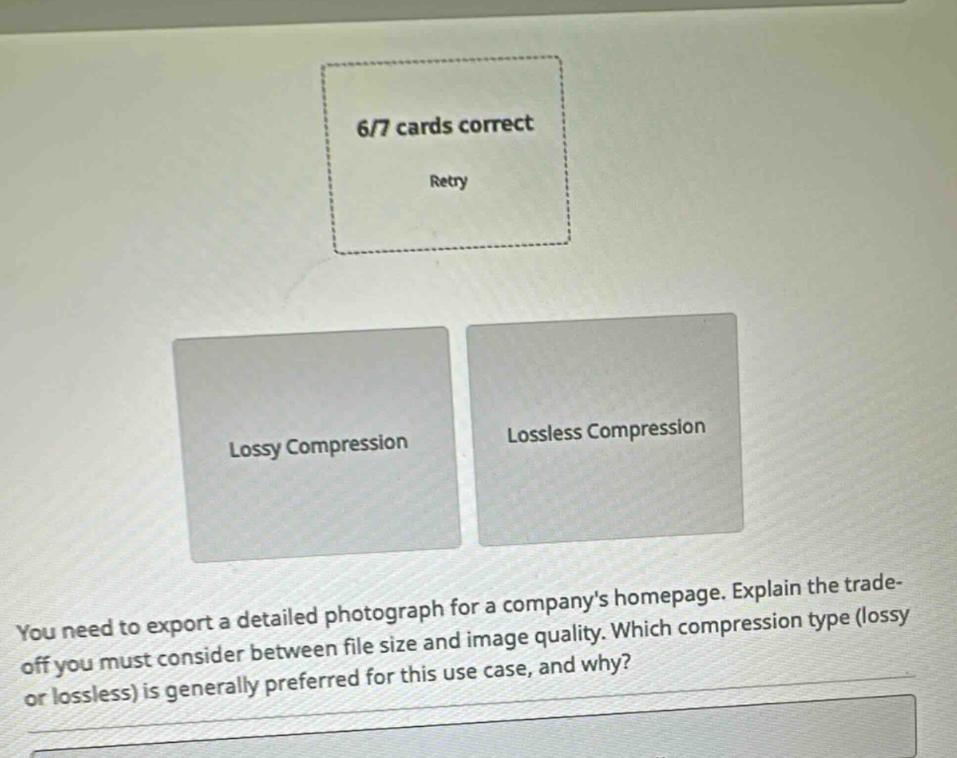 you need to export a detailed photograph for a companys homepage. expla…