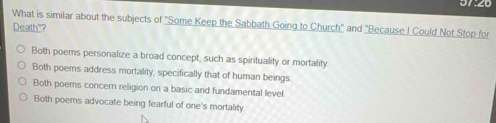 what is similar about the subjects of \some keep the sabbath going to c…