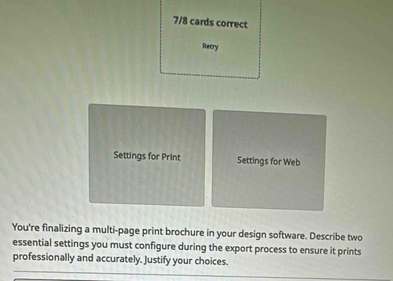 youre finalizing a multi-page print brochure in your design software. d…