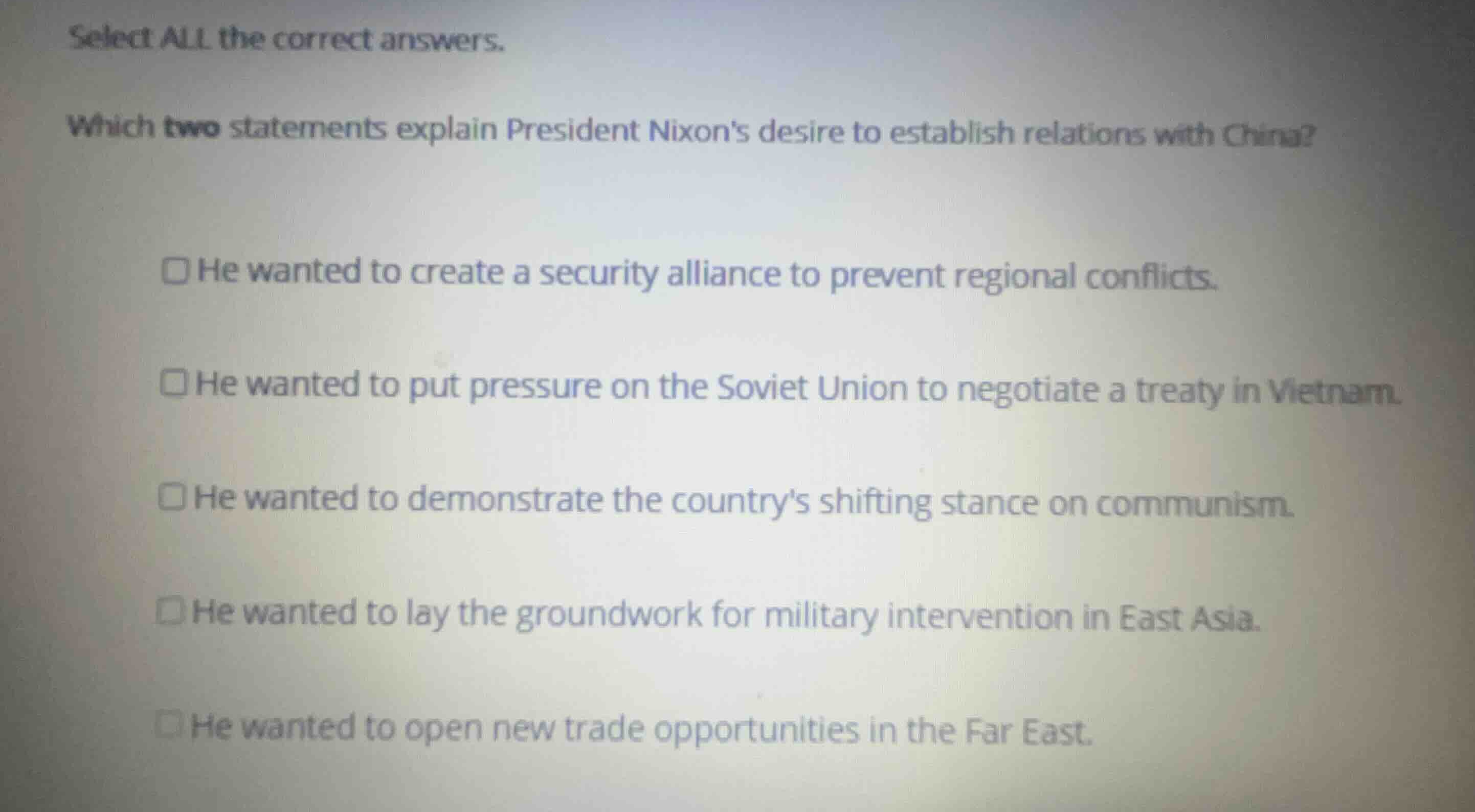 select all the correct answers. which two statements explain president …