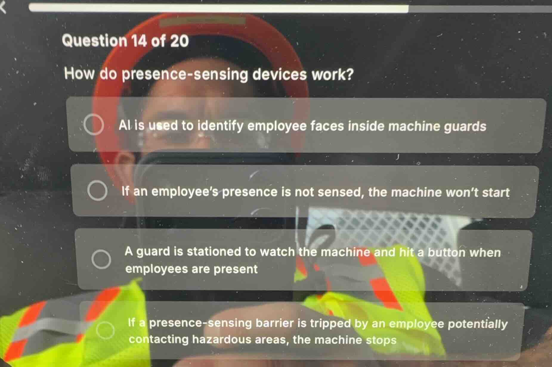 question 14 of 20 how do presence-sensing devices work? - ai is used to…
