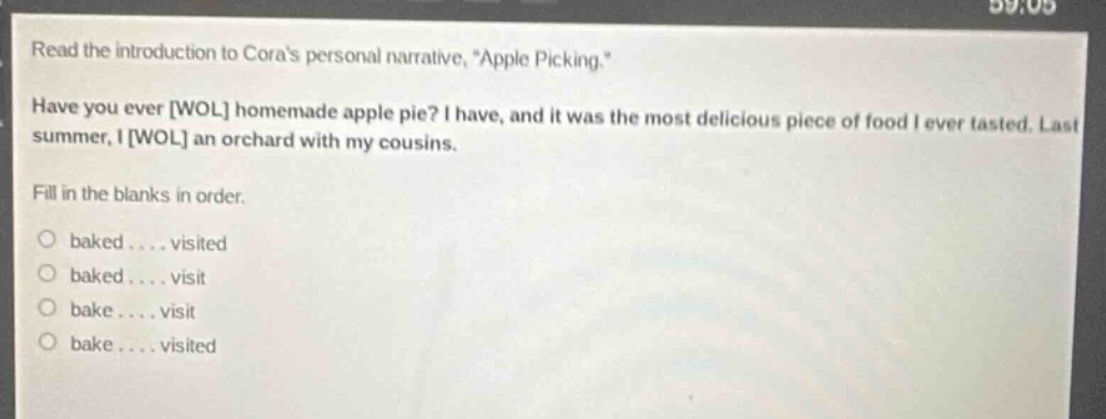 read the introduction to coras personal narrative, \apple picking.\ hav…