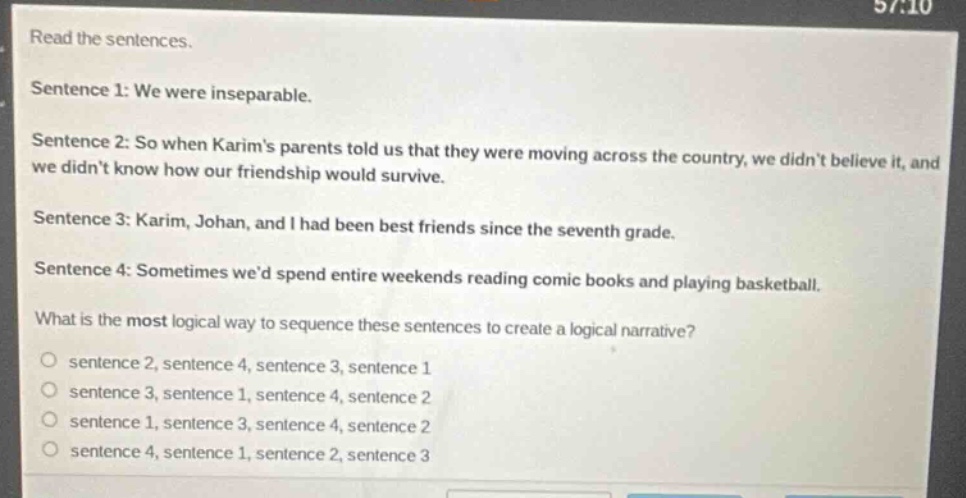 read the sentences. sentence 1: we were inseparable. sentence 2: so whe…