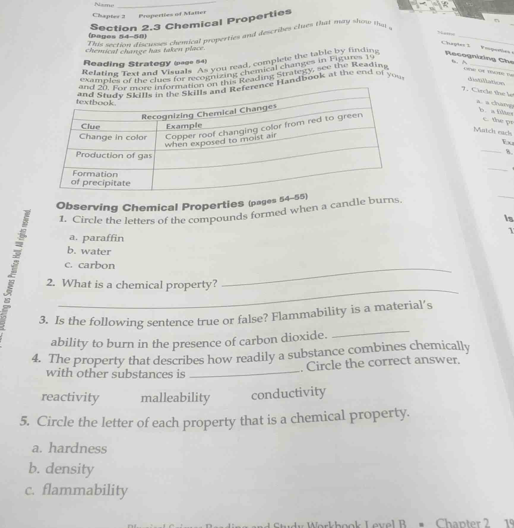 section 2.3 chemical properties (pages 54-58) this section discusses ch…