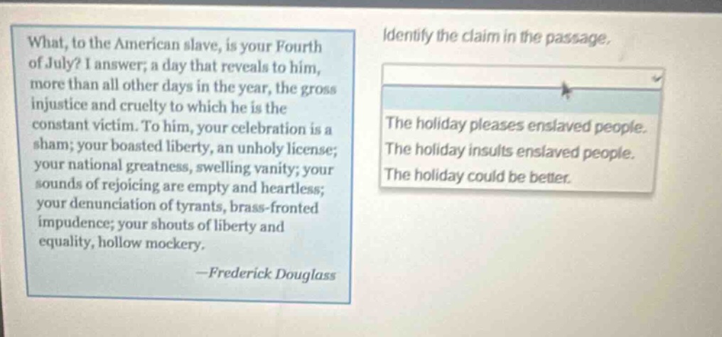 what, to the american slave, is your fourth of july? i answer; a day th…
