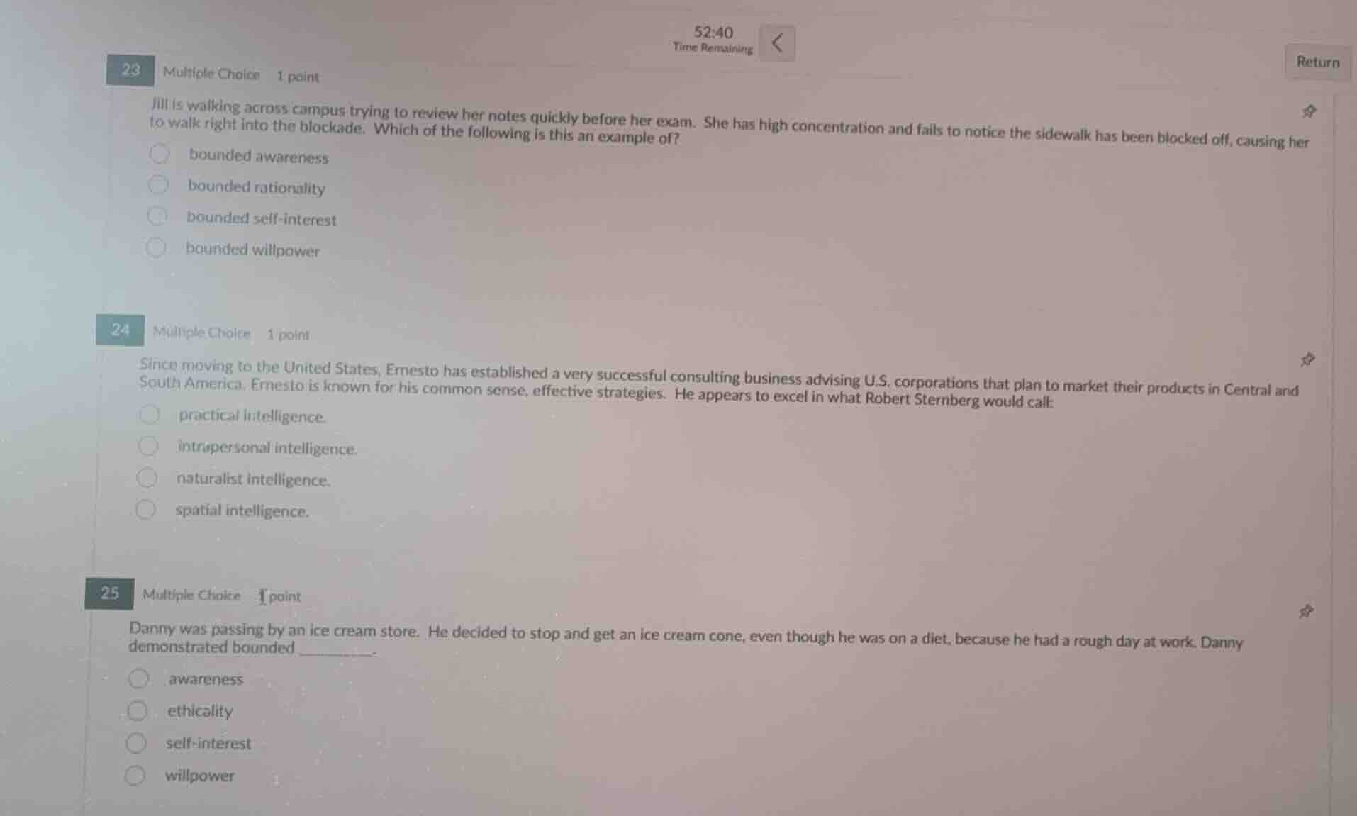 23 multiple choice 1 point jill is walking across campus trying to revi…