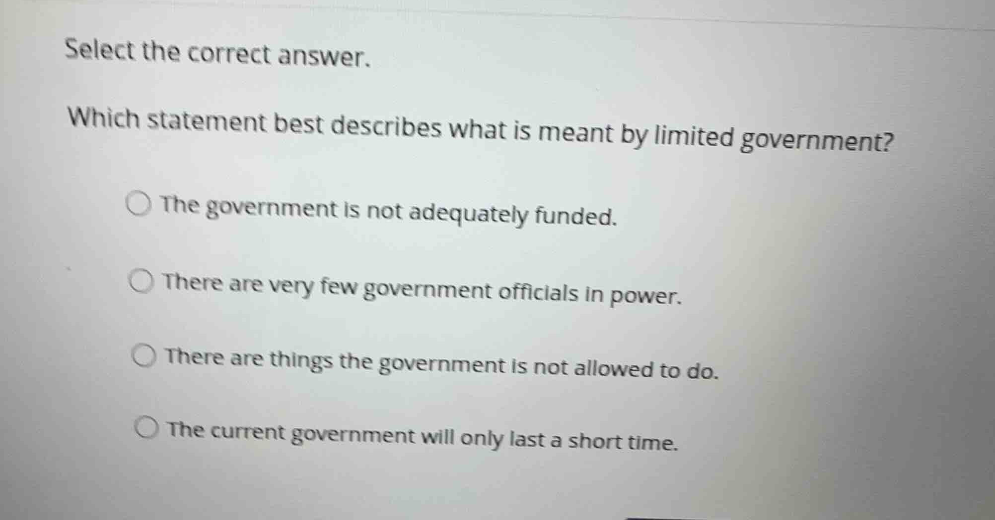 select the correct answer. which statement best describes what is meant…