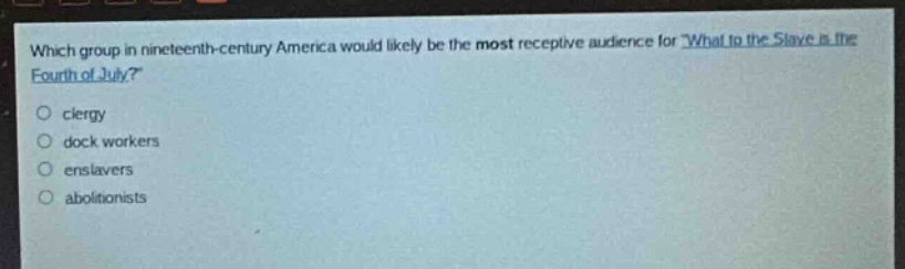 which group in nineteenth-century america would likely be the most rece…