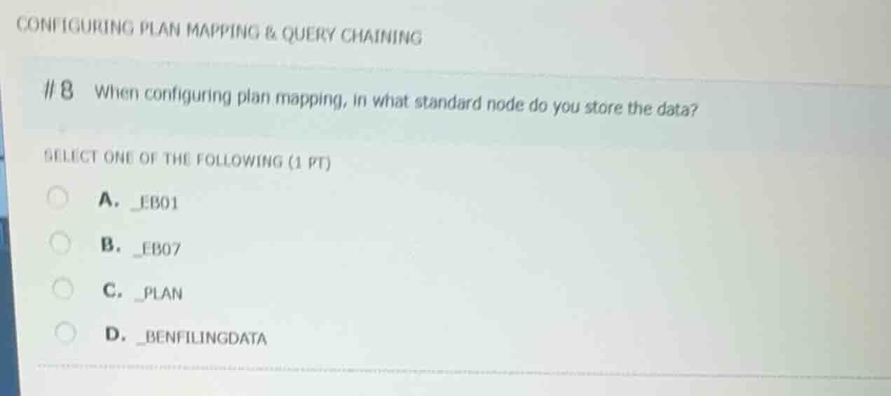 configuring plan mapping & query chaining # 8 when configuring plan map…