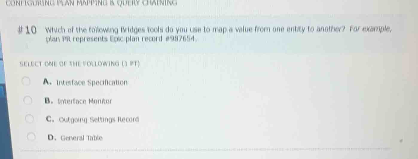 configuring plan mapping & query chaining #10 which of the following br…