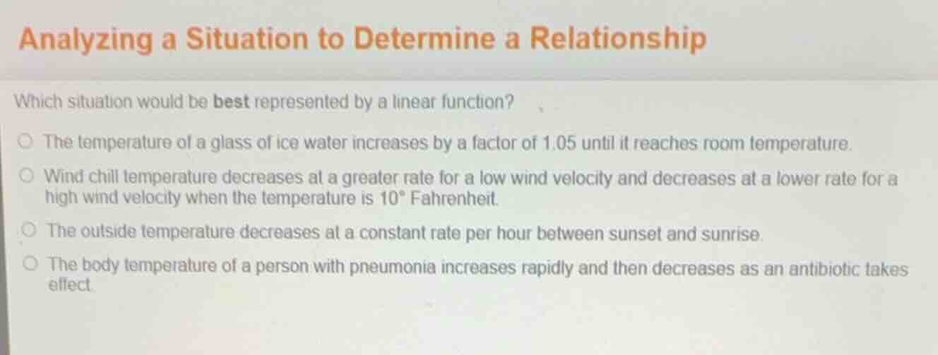analyzing a situation to determine a relationship which situation would…