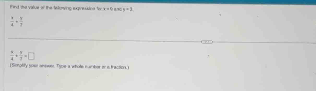 find the value of the following expression for \\(x = 9\\) and \\(y = 3…