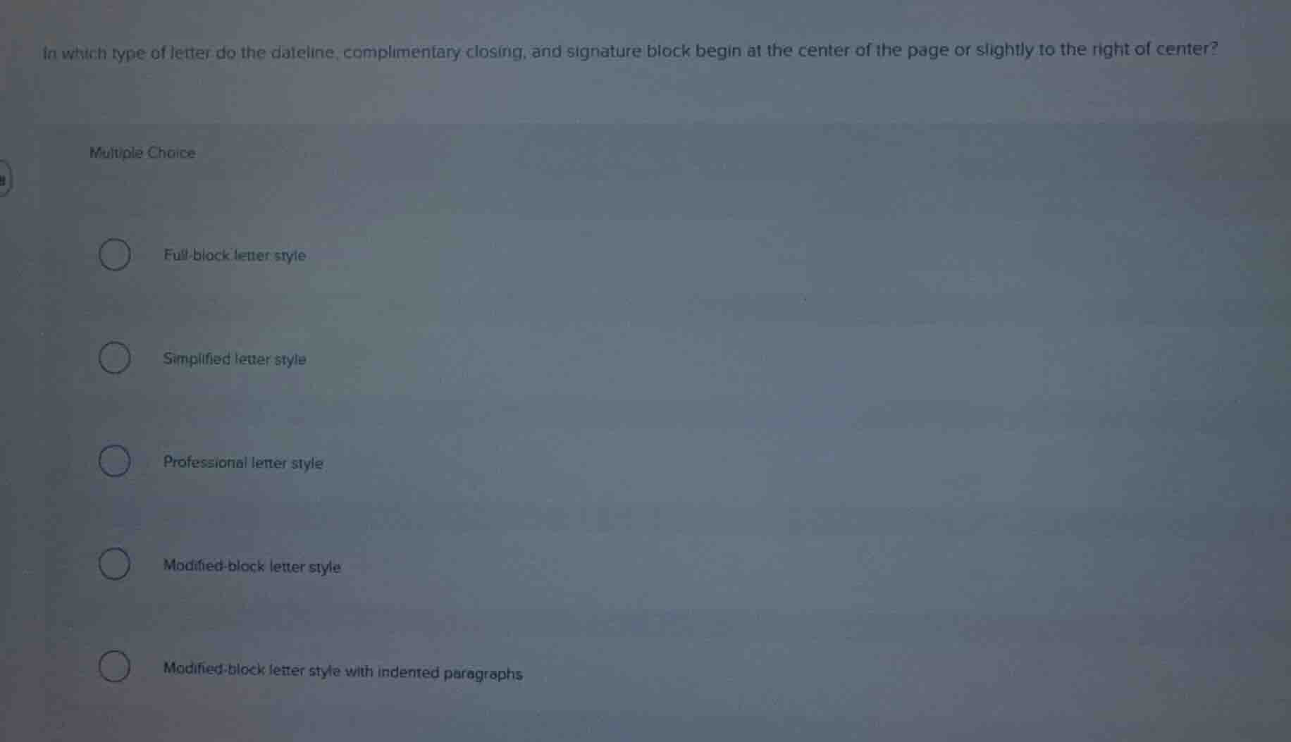 in which type of letter do the dateline, complimentary closing, and sig…