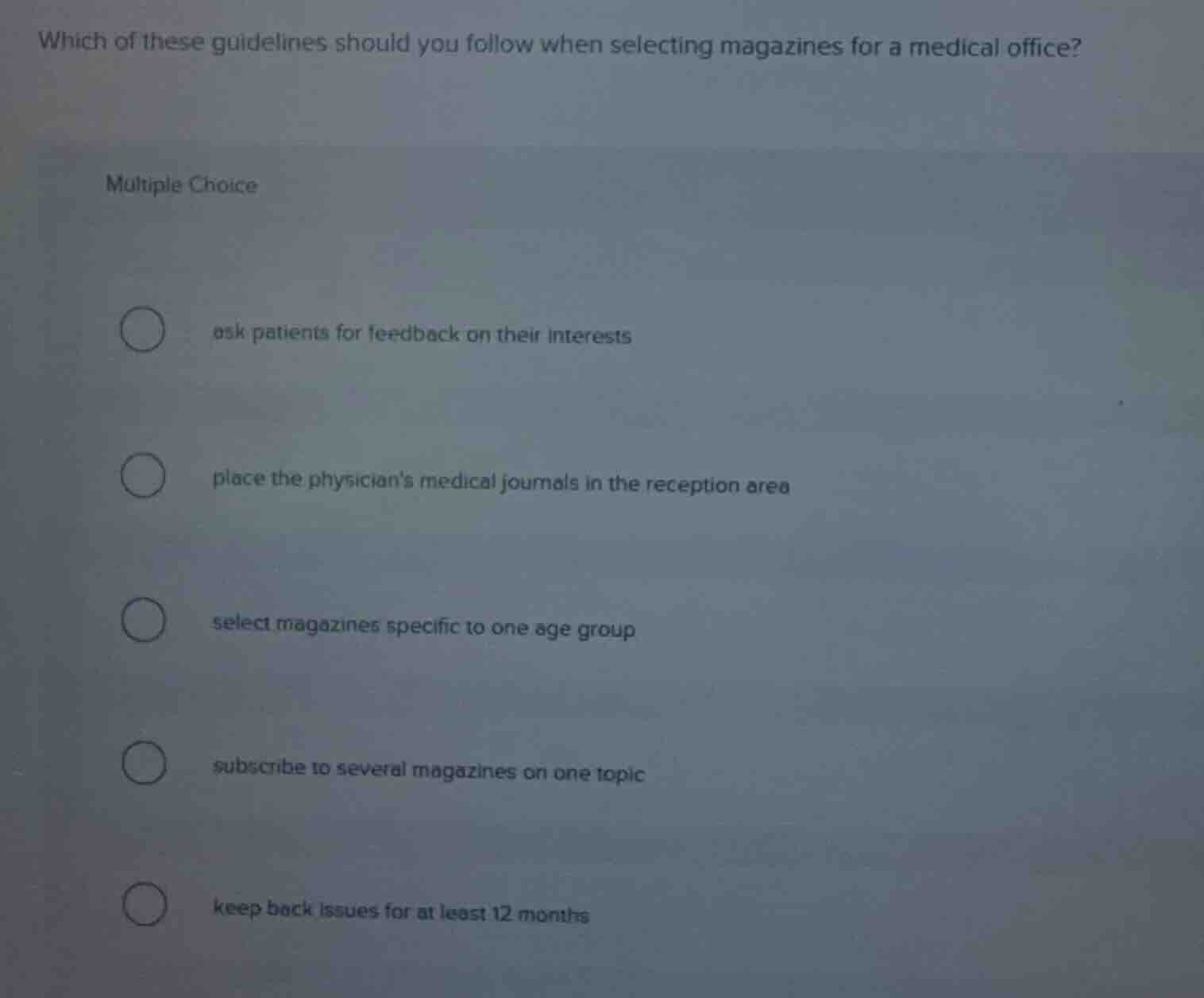 which of these guidelines should you follow when selecting magazines fo…