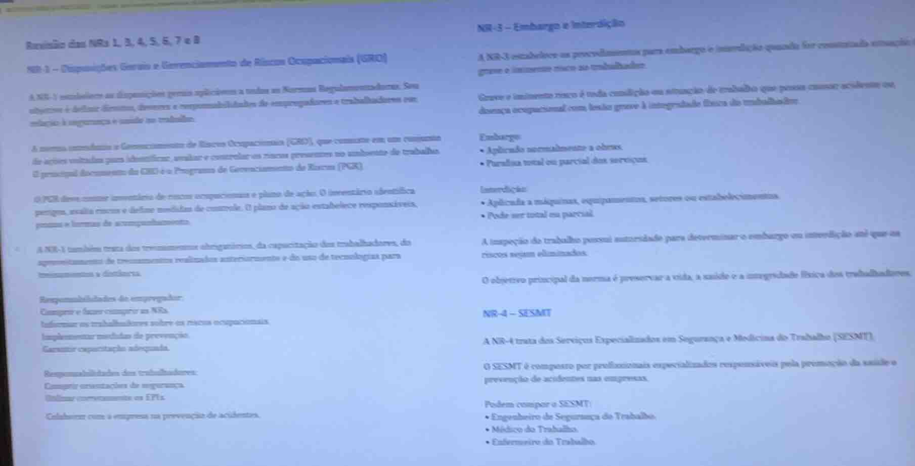 revisão das nrs 1, 3, 4, 5, 6, 7 e 8 nr-1 - disposições gerais e gerenc…