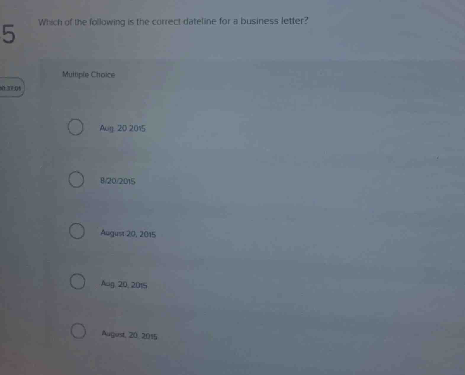 which of the following is the correct dateline for a business letter? m…