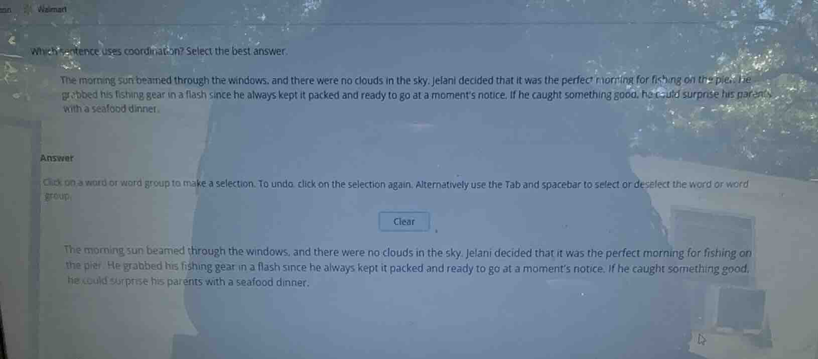 which sentence uses coordination? select the best answer. the morning s…