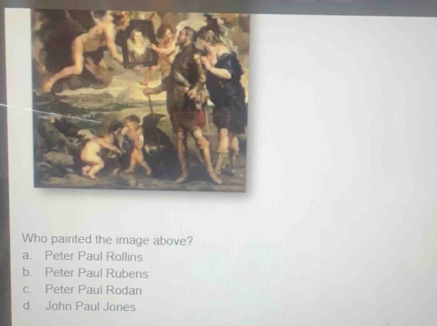 who painted the image above? a. peter paul rollins b. peter paul rubens…