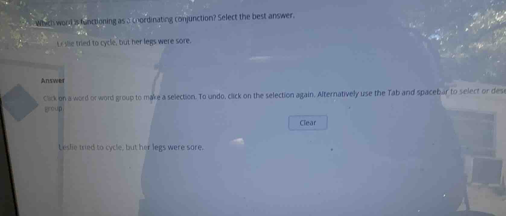 which word is functioning as a coordinating conjunction? select the bes…