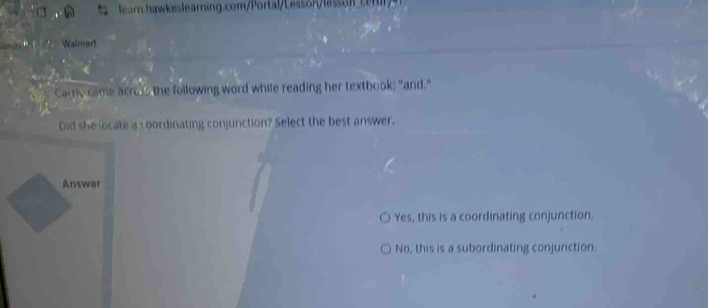 cathy came across the following word while reading her textbook: \and.\…