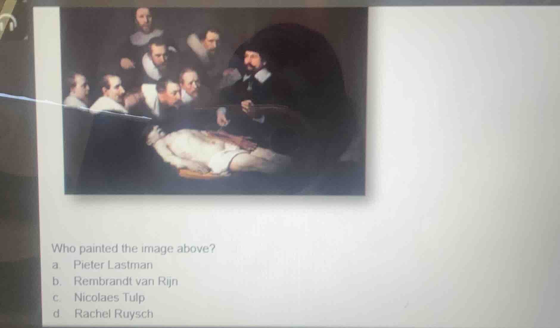 who painted the image above? a. pieter lastman b. rembrandt van rijn c.…
