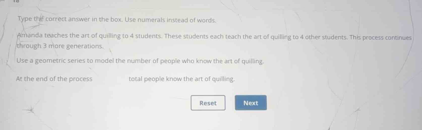 type the correct answer in the box. use numerals instead of words. aman…