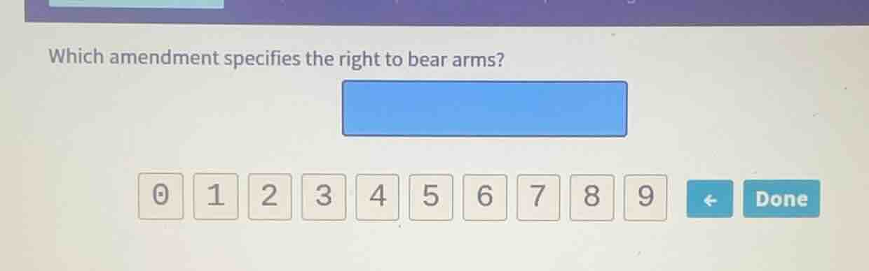 which amendment specifies the right to bear arms?