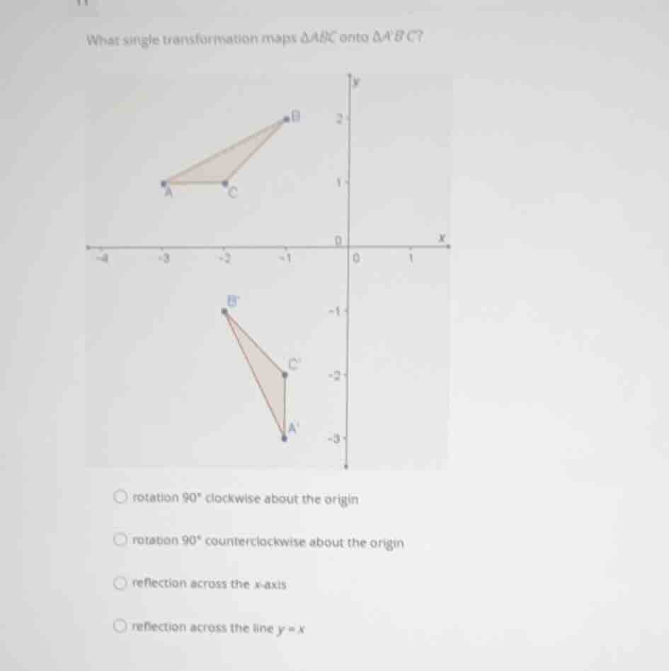 what single transformation maps \\(\\delta abc\\) onto \\(\\delta abc\\…