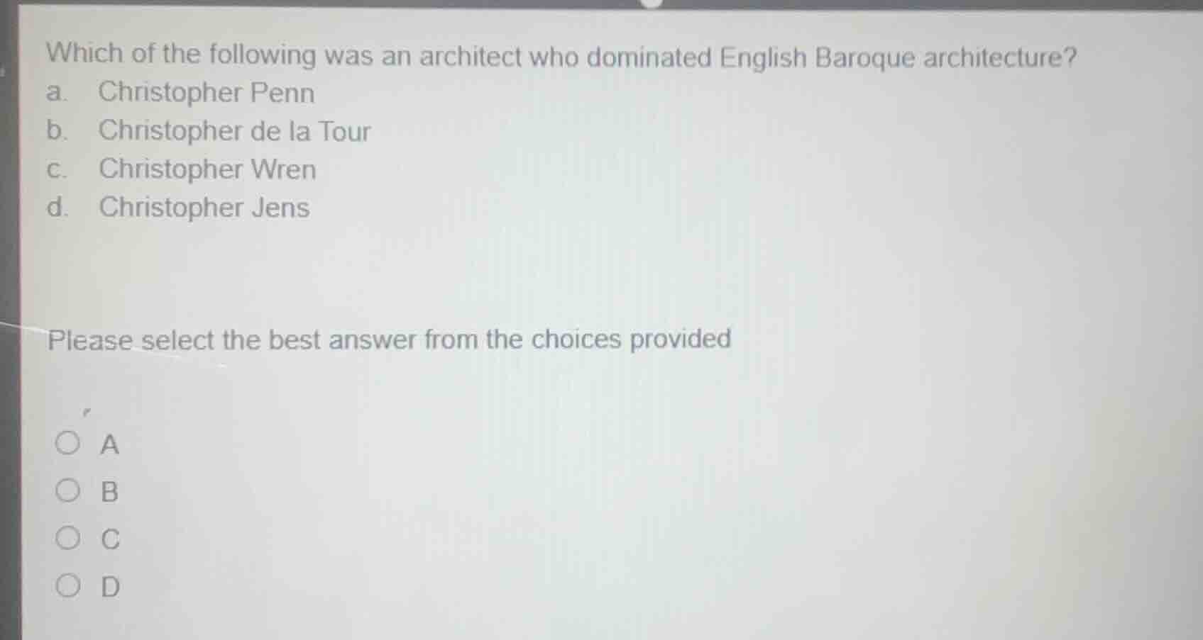 which of the following was an architect who dominated english baroque a…
