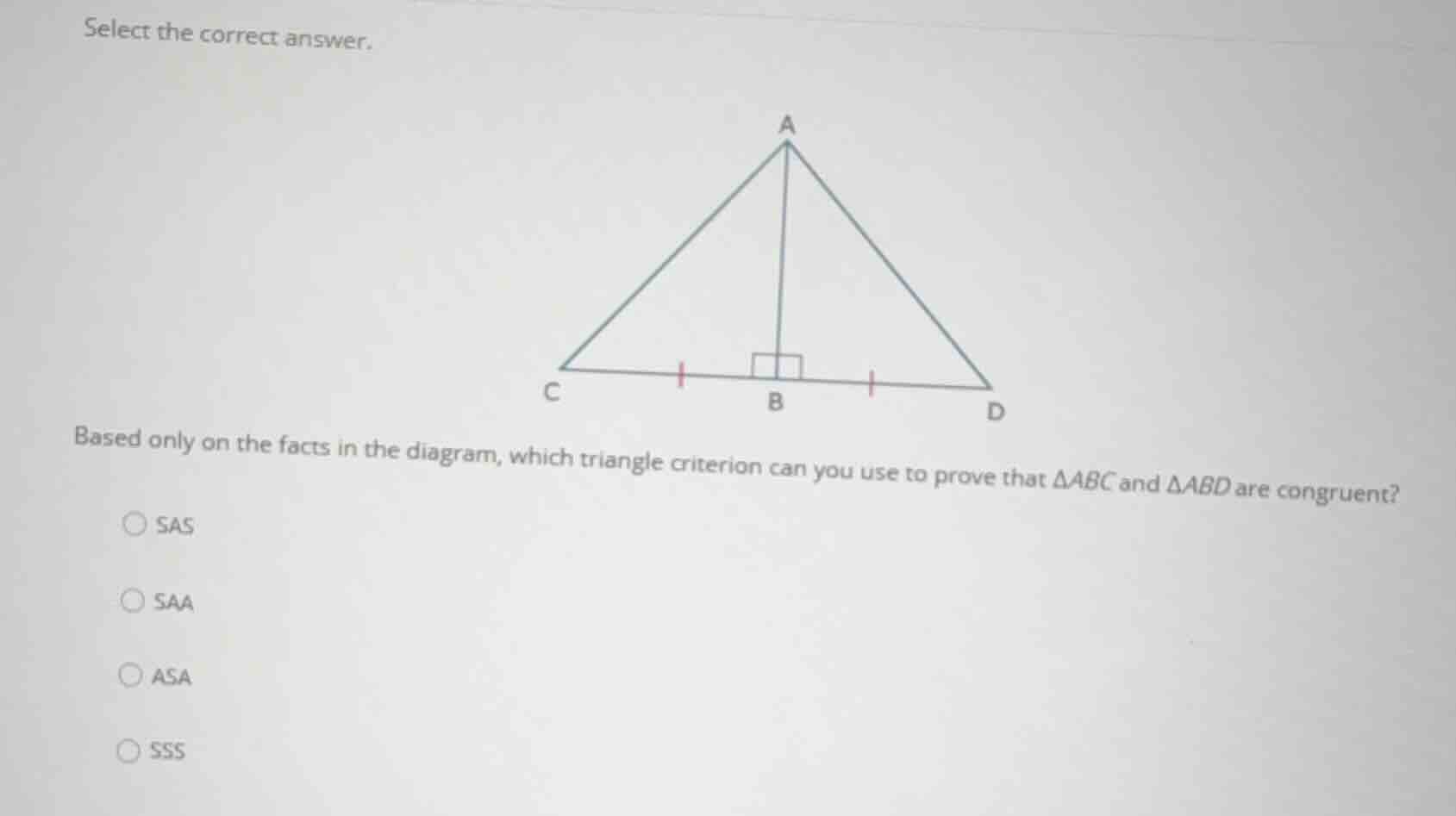 select the correct answer. based only on the facts in the diagram, whic…