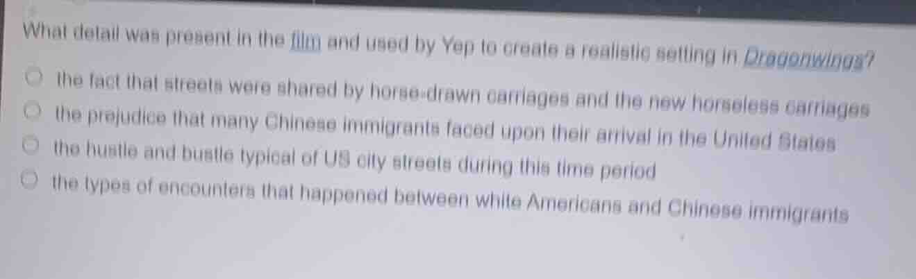 what detail was present in the film and used by yep to create a realist…