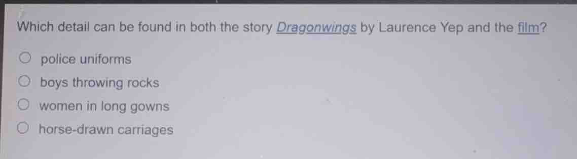 which detail can be found in both the story dragonwings by laurence yep…