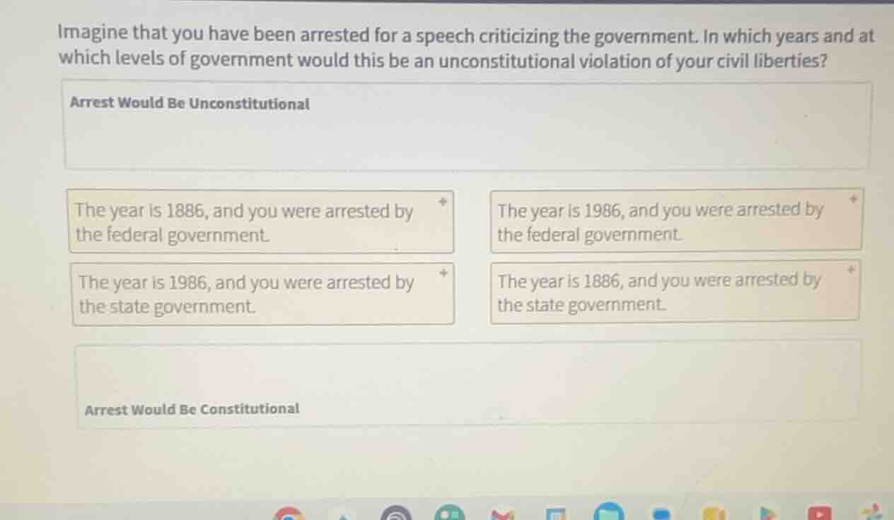 imagine that you have been arrested for a speech criticizing the govern…