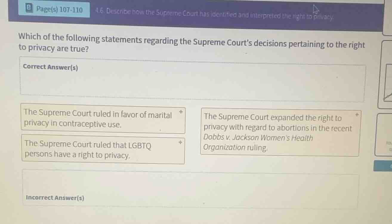 which of the following statements regarding the supreme courts decision…