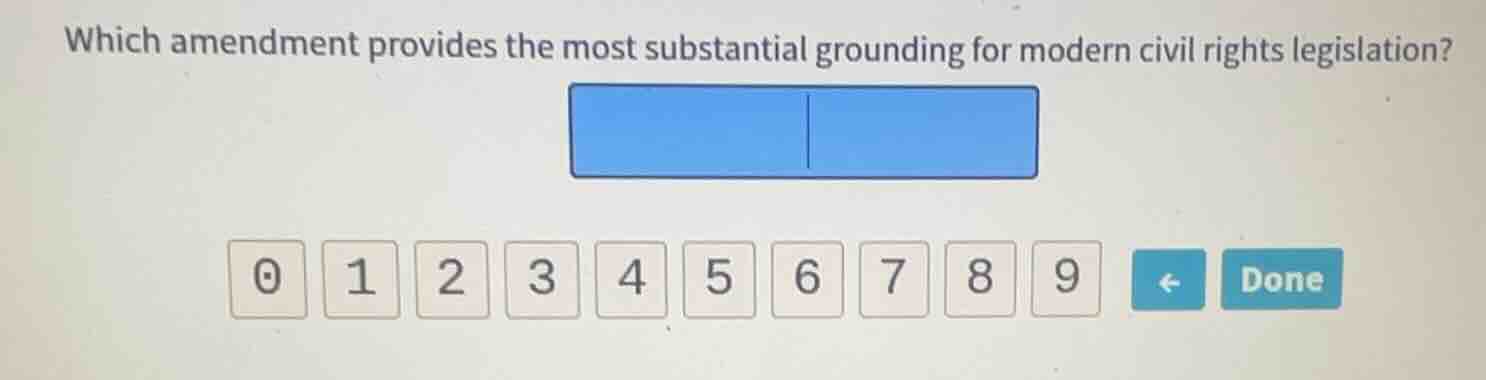 which amendment provides the most substantial grounding for modern civi…