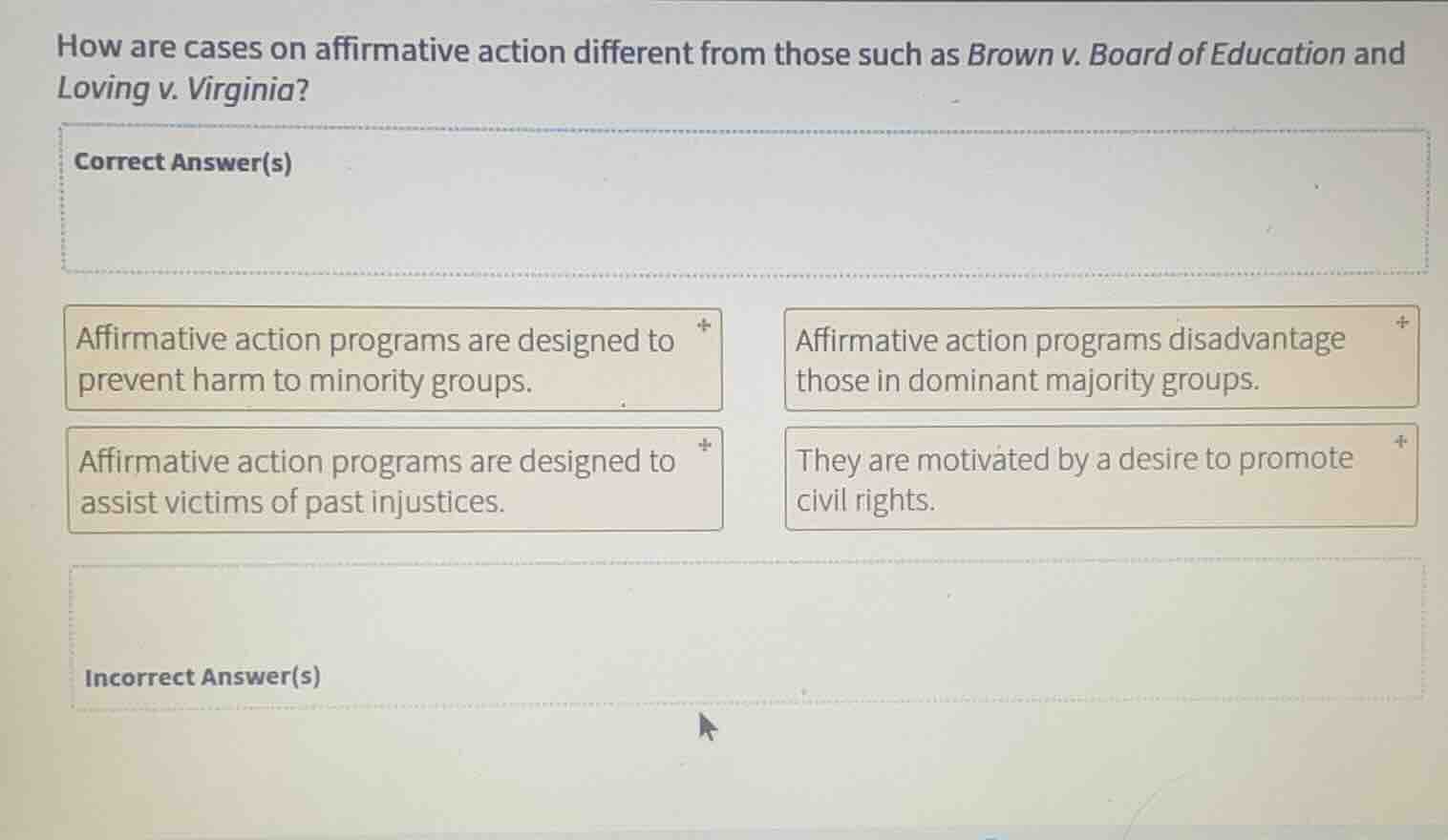how are cases on affirmative action different from those such as brown …