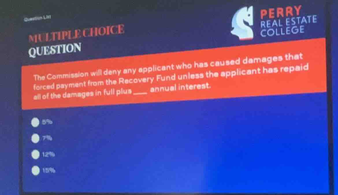 the commission will deny any applicant who has caused damages that forc…
