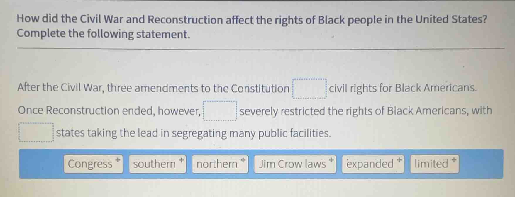 how did the civil war and reconstruction affect the rights of black peo…