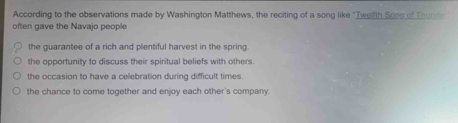 according to the observations made by washington matthews, the reciting…